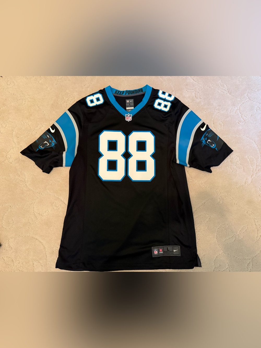 Nike Carolina Panthers Greg Olsen #88 NFL Jersey Men’s Large Black
